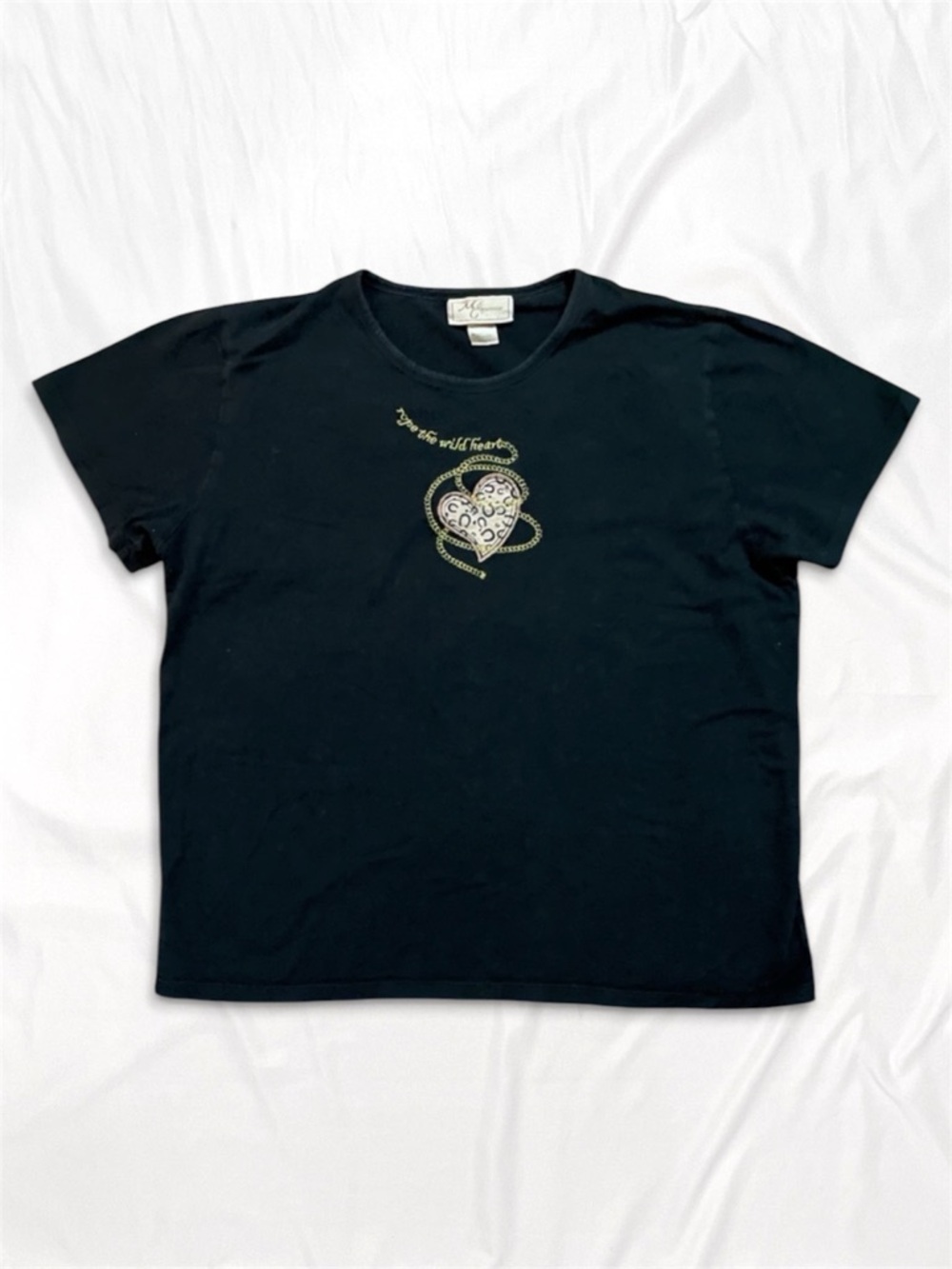 Y2K Vintage Heart Leopard T Shirt • Rope The Wild Heart